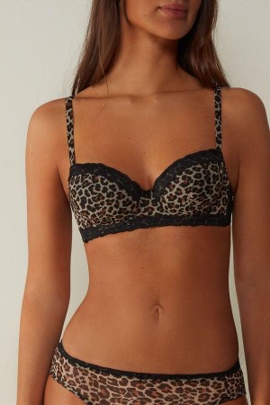 Intimissimi Animal Vibes Sofia Balconette BH Dame Svarte | NONB4973