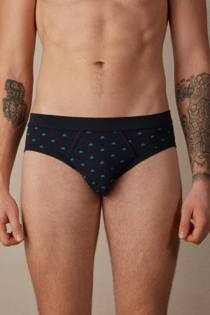 Intimissimi Bicycle in Stretch Supima® Bomull Truser Herre Blå | NODN3336