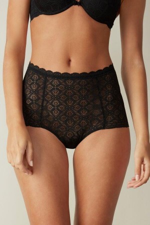 Intimissimi Blonder High Liv Hipster Truser Dame Svarte | NODN3737