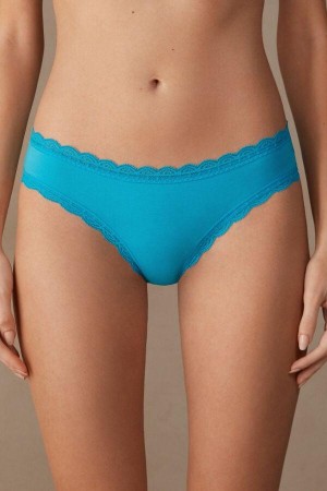 Intimissimi Bomull and Blonder Truser Dame Turkis | NOPQ3670