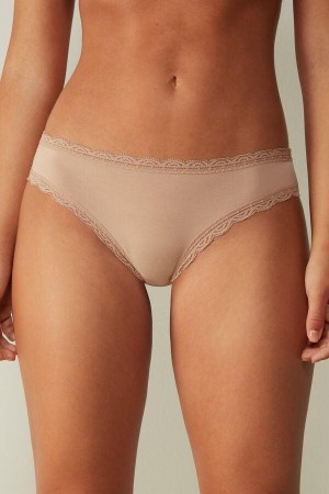 Intimissimi Bomull and Blonder Truser Dame Beige | NOTV3623