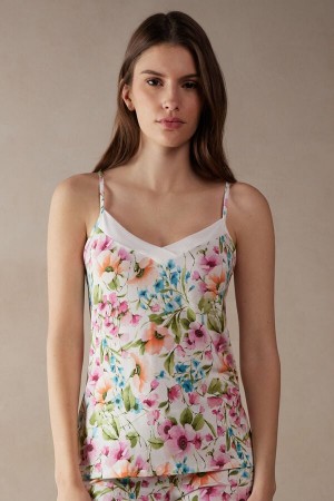 Intimissimi Botanical Lyrics Modal Tank Top Dame Hvite | NOGL4307