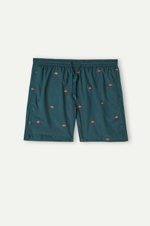 Intimissimi Embroidered Clownfish Badebukse Herre Mørke Grønn | NOUT3315