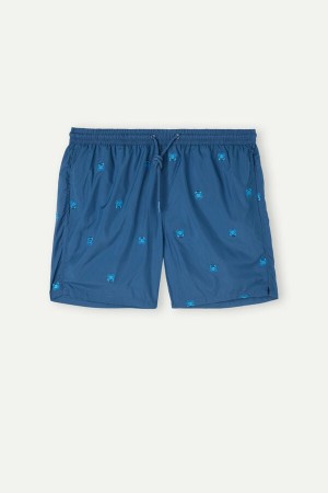 Intimissimi Embroidered Crab Badebukse Herre Blå | NOSO3310