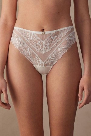 Intimissimi Fearless Femininity Hipster Brazilian Truser Dame Hvite | NOYU3751