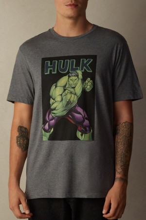 Intimissimi Hulk Print T-skjorte Herre Dyp Grå | NOTV3060