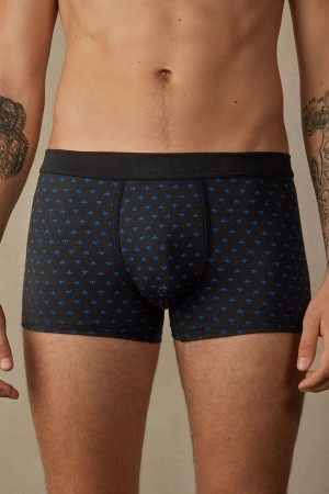 Intimissimi Lily in Stretch Supima® Bomull Boxer Herre Svarte | NOXF3450
