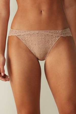 Intimissimi Low Rise Blonder Truser Dame Beige | NOTV3648