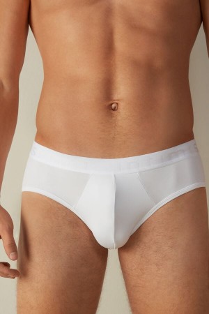 Intimissimi Microfiber with Logo Detail Truser Herre Hvite | NOYU3387