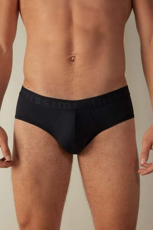 Intimissimi Microfiber with Logo Detail Truser Herre Blå | NOIS3385