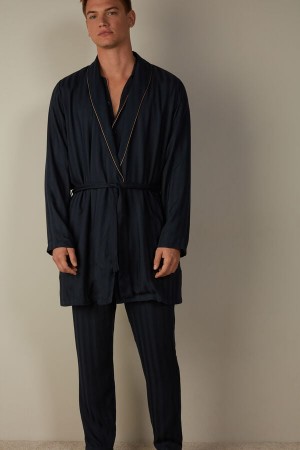 Intimissimi Modal Robe Pyjamas Herre Mørke Blå | NOIS3146