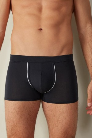 Intimissimi Natural Fresh Supima® Bomull Boxer Herre Blå Hvite | NOGL3457