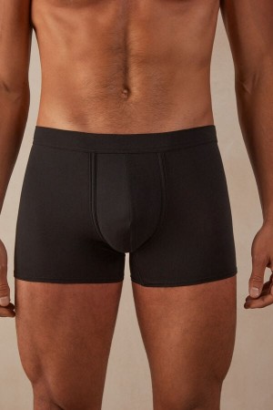 Intimissimi Natural Fresh Supima® Bomull Boxer Herre Svarte Dyp Grå | NOWY3443