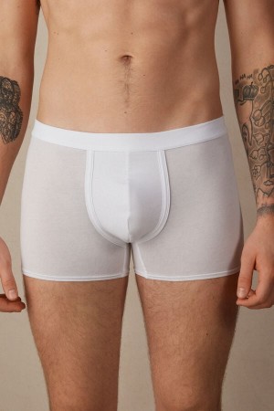 Intimissimi Natural Fresh Supima® Bomull Boxer Herre Hvite | NOSO3426