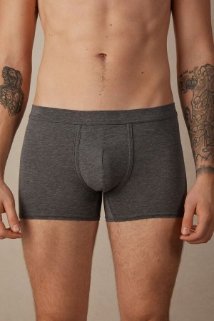 Intimissimi Natural Fresh Supima® Bomull Boxer Herre Dyp Grå | NOMA3393