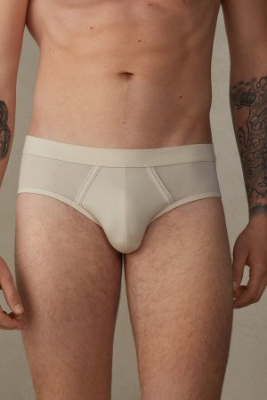 Intimissimi Natural Fresh Supima® Bomull Truser Herre Beige | NOOR3358