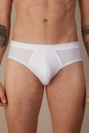 Intimissimi Natural Fresh Supima® Bomull Truser Herre Hvite | NOSO3355