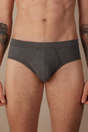 Intimissimi Natural Fresh Supima® Bomull Truser Herre Dyp Grå | NODN3354