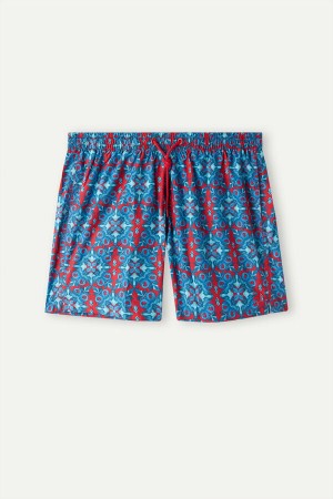 Intimissimi Red Moroccan Print Badebukse Herre Rød | NOHK3306