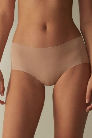 Intimissimi Seamless Supima® Bomull Hipster Truser Dame Beige | NOIS3724