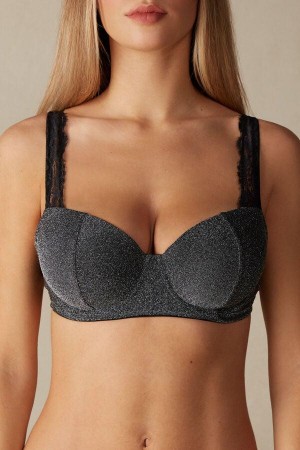 Intimissimi Shimmer All Night Love Sofia Balconette BH Dame Sølv | NOMA5022