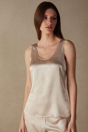 Intimissimi Silk and Modal Tank Top Dame Rosa | NOJJ4338