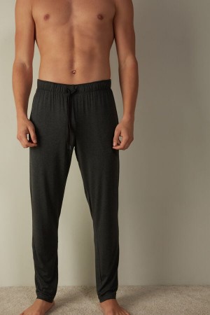 Intimissimi Silk and Modal Trousers Pyjamas Herre Mørke Grå | NOVD3183