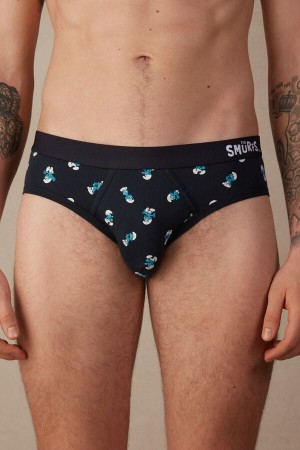 Intimissimi Smurf in Stretch Supima® Bomull Truser Herre Blå | NOYU3343
