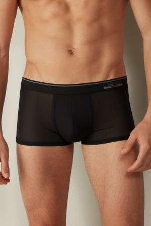 Intimissimi Super Fresh Micro-mesh Boxer Herre Svarte | NOAP3461