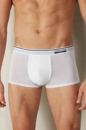 Intimissimi Super Fresh Micro-mesh Boxer Herre Hvite | NOSO3460