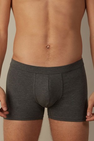 Intimissimi Supima® Bomull Loose Fit Boxer Herre Dyp Grå | NOOR3436