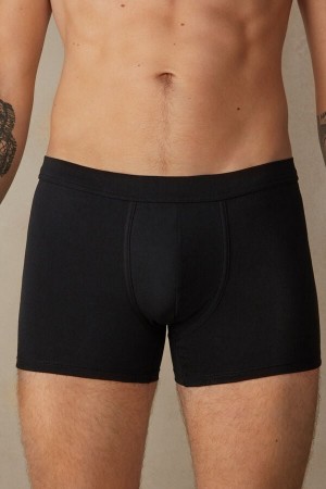 Intimissimi Supima® Bomull Loose Fit Boxer Herre Svarte | NONB3421