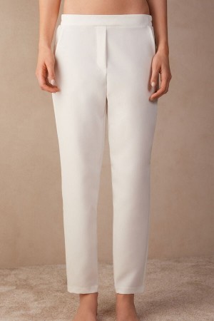 Intimissimi Trousers with Pockets Bukse Dame Hvite | NORW4273