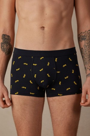 Intimissimi Trumpet Stretch Supima® Bomull Boxer Herre Blå | NOEX3417