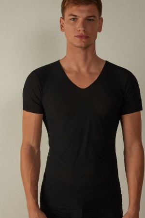 Intimissimi seamless Micromesh T-skjorte Herre Svarte | NOGL3068
